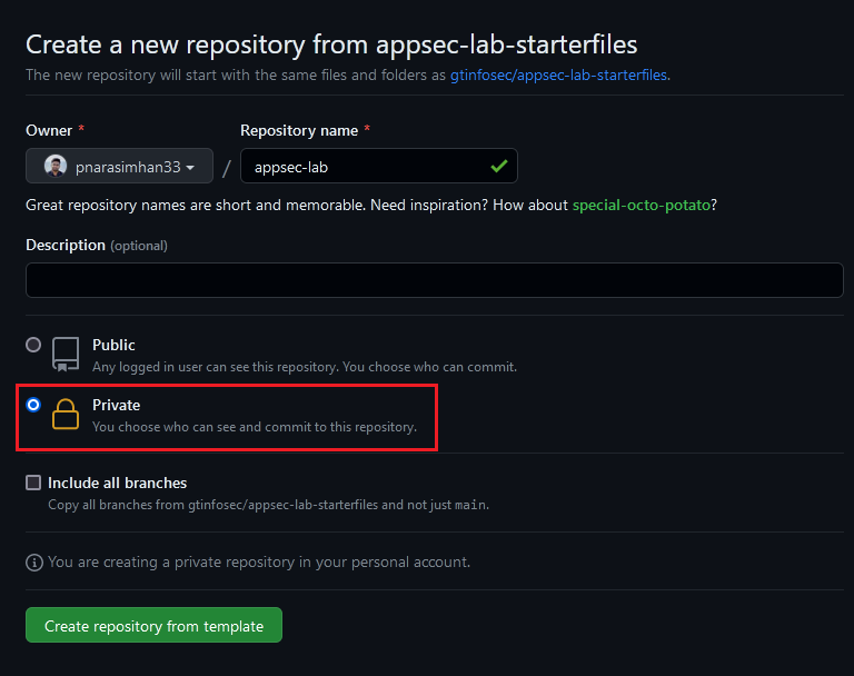 Create new repository